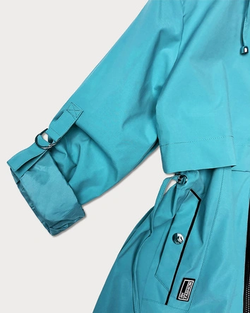 Prosta kurtka damska na podszewce Goodlookin niebieska (KK60409-3#)