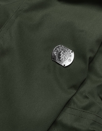 ZIMOWA PARKA DAMSKA Z WSTAWKAMI Z EKOSKÓRY ARMY (M-21A93)
