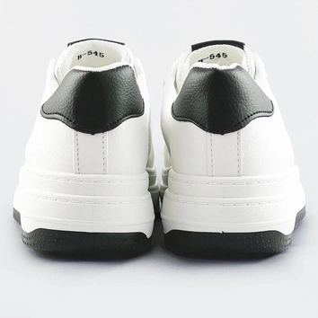 Sportowe buty z łańcuchem damskie biało-czarne (b-545)