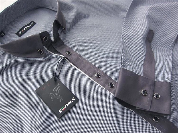 KOSZULA SLIM FIT GRAFITOWA (SED-64)