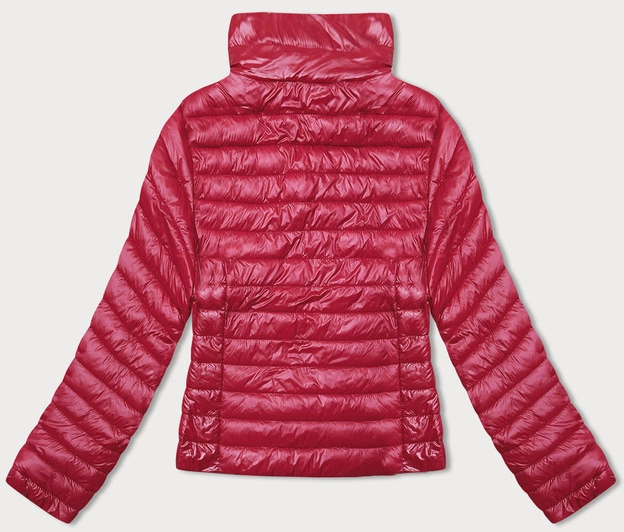 Pikowana kurtka damska ze stójką czerwona (16M9108-270)