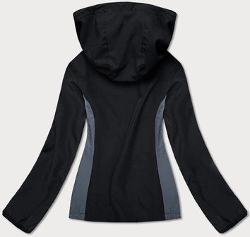 CIENKA BLUZA Z KAPTUREM CZARNA (HM096-01)
