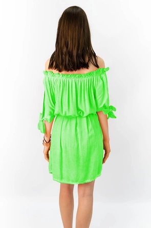 SUKIENKA HISZPANKA Z PASKIEM NEONOWA ZIELONA (279ART)