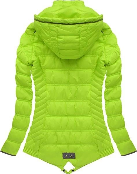 KURTKA Z KAPTUREM LIMONKOWA (W780)