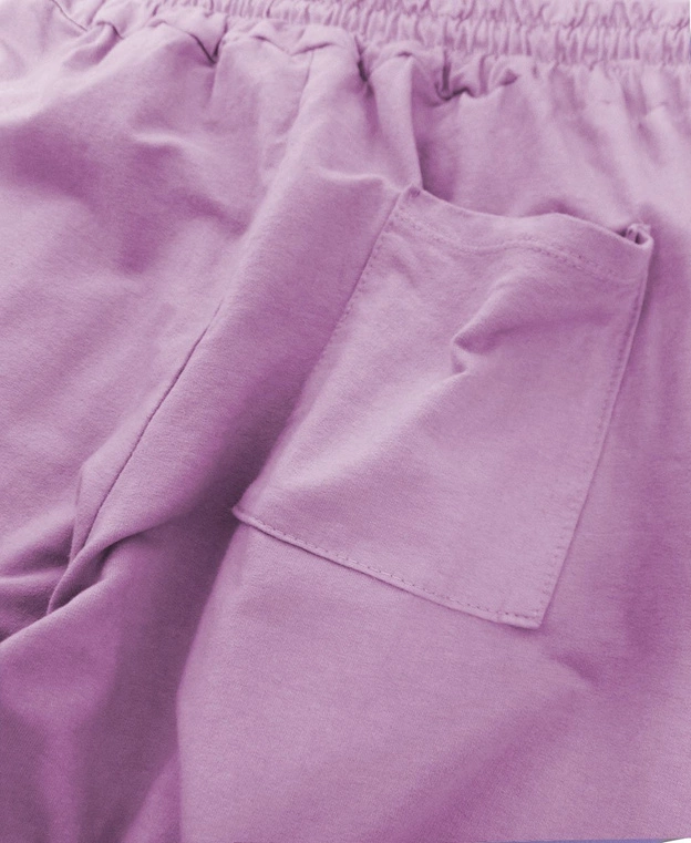 BAWEŁNIANY KOMPLET SPORTOWY DAMSKI LILAC (609ART)