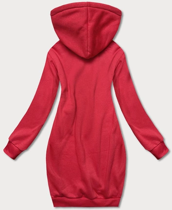 Długa bluza dresowa czerwona (YS10005-18)