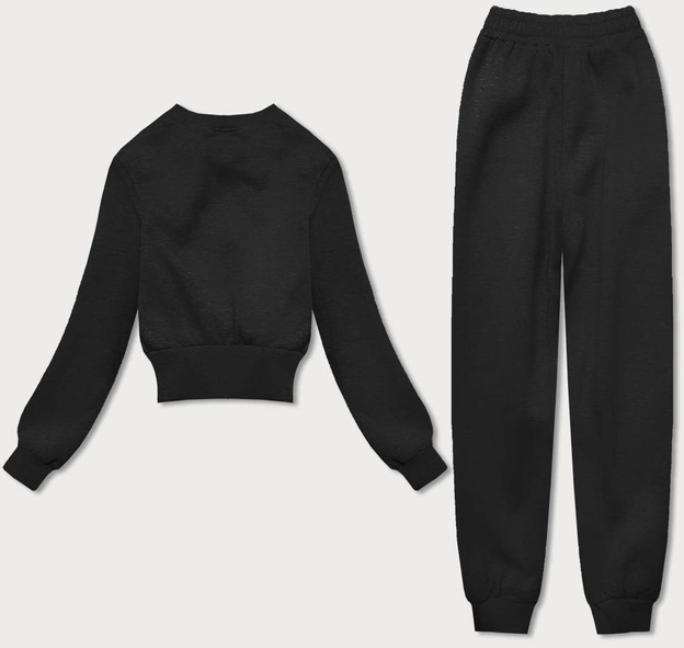Dres damski bluza + spodnie czarny (8c78-3)