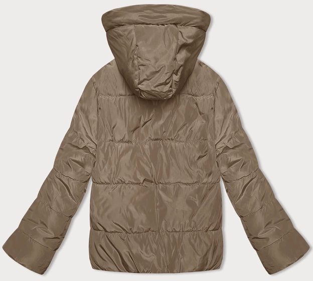 Krótka dwustronna kurtka damska S'west czarny-beż (B8182-1012)