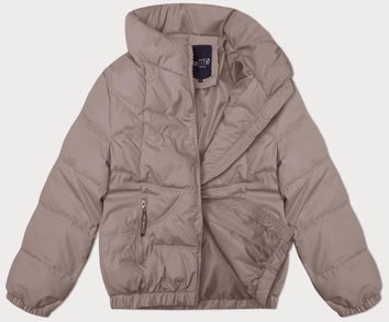 Pikowana kurtka ze stójką Miss TiTi beżowa (2481)