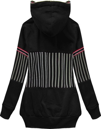 DŁUŻSZA FINEZYJNA BLUZA CZARNA (616A)