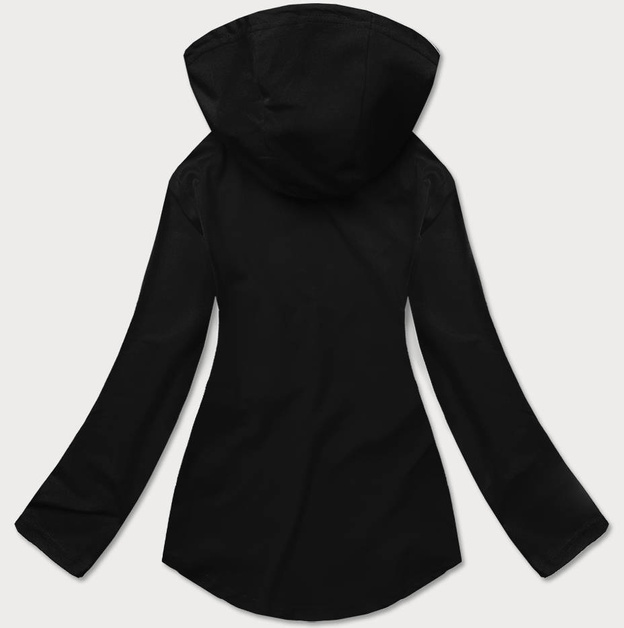 Bluza z asymetrycznym dołem czarna (hd153-01)