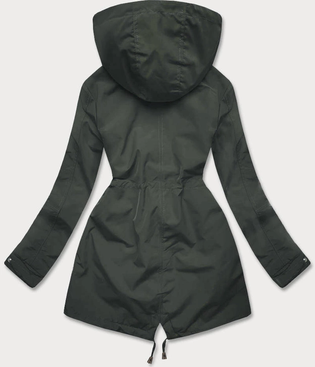 Cienka parka z ozdobnym wykończeniem army (16M9068-136)