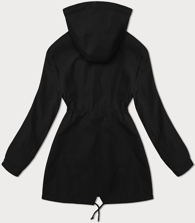 Cienka parka dwustronna damska czarno-szara (16M9081M-392C)