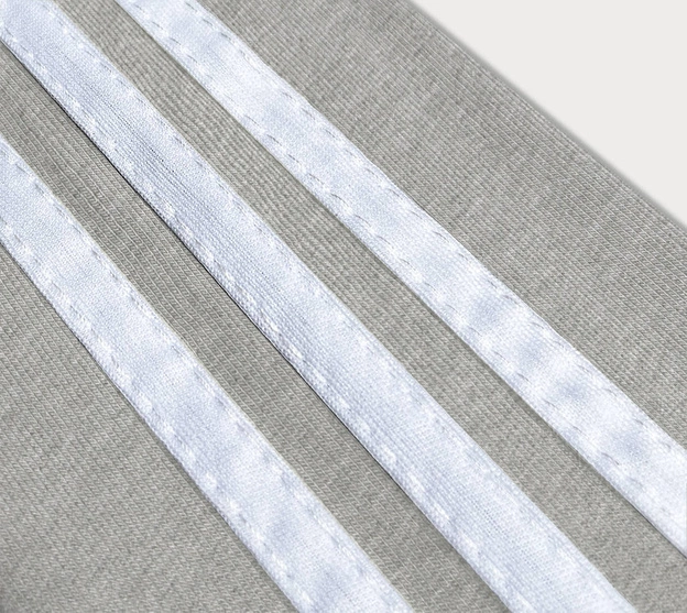 Bawełniane legginsy szary melanż (YW01049-3-1)