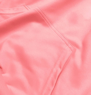 CIENKA DAMSKA BLUZA Z KAPTUREM ŁOSOSIOWA (WB11001-37)