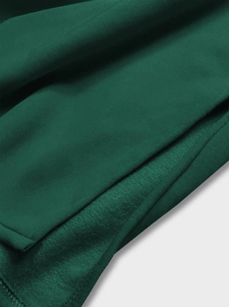 DŁUGA GRUBA SUKIENKA DRESOWA ZIELONA (744ART)