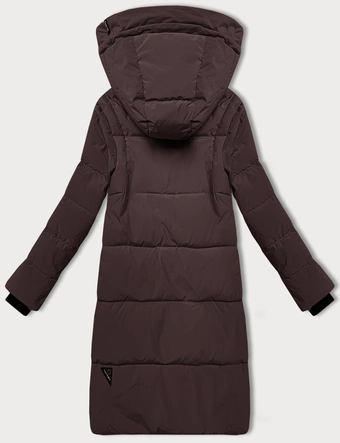 Pikowana kurtka zimowa damska LHD brązowa (LHD-24572)