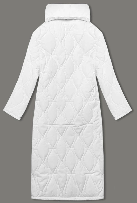 Damski płaszcz oversize biały (5M3177-281)