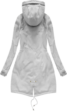 BAWEŁNIANA PARKA Z FUTREM SZARA (K720)