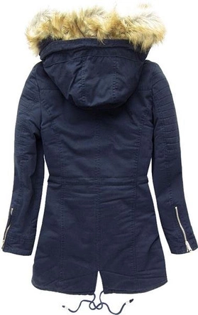 PARKA ZIMOWA Z KAPTUREM GRANATOWA (7584)