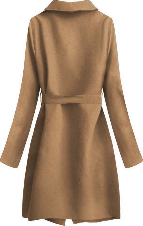 MINIMALISTYCZNY PŁASZCZYK BEŻOWY CIEMNY (552ART)