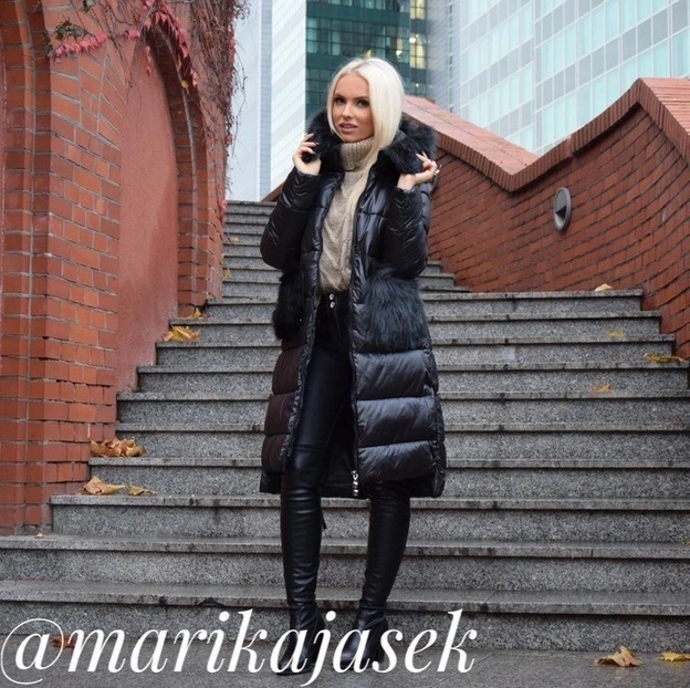 DŁUGA KURTKA Z KAPTUREM GRAFITOWA (PM7231)