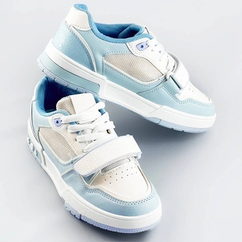 Damskie adidasy dwukolorowe niebiesko-białe (ad-585)