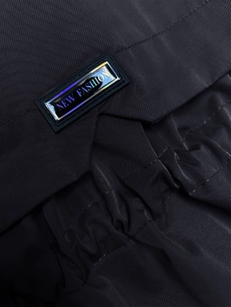 Parka z ozdobną podszewką BH Forever granatowa (BH-2401)