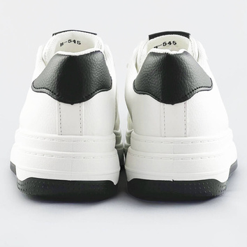 Sportowe buty z łańcuchem damskie biało-czarne (b-545)