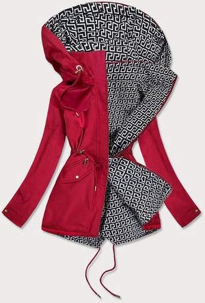 Dwustronna kurtka damska bordowa (br9762)