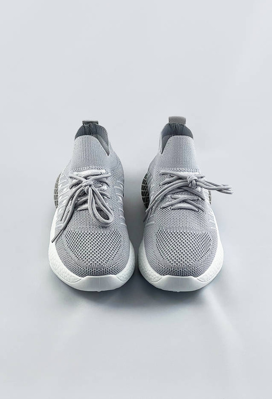 Ażurowe sneakersy damskie szare (jy21-2)