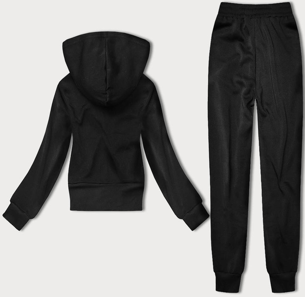 Dres damski z ozdobnymi pasami czarny-biały (KK0052)