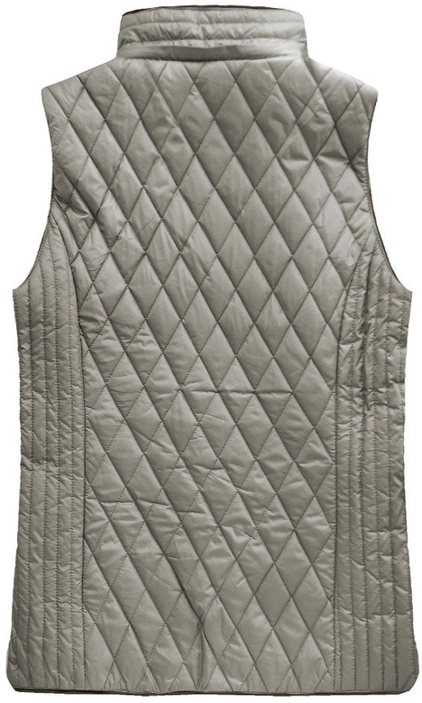 PIKOWANY BEZRĘKAWNIK Z KAPTUREM CAPPUCCINO (B1066-30)