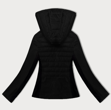 Kurtka damska z łączonych materiałów J Style czarna (16M9223-392)