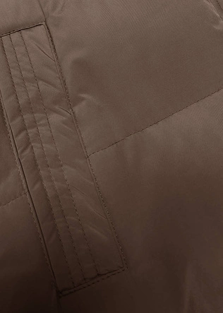 Gruba kamizelka damska brązowa (23-008)