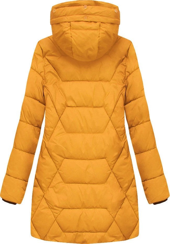 PIKOWANA KURTKA Z KAPTUREM ŻÓŁTA (B2644)