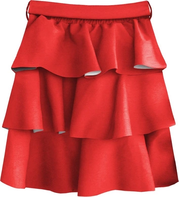SPÓDNICA Z EKOSKÓRY MINI CZERWONA (510ART)