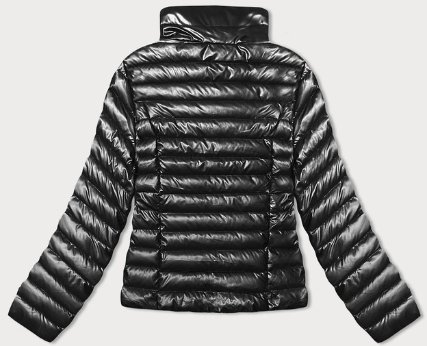 Pikowana kurtka damska ze stójką czarna (16M9110-392)