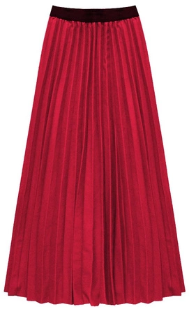 PLISOWANA SPÓDNICA MAXI CZERWONA (211ART)
