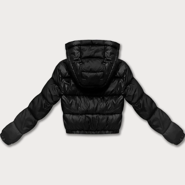 Dwustronna krótka kurtka damska Minority czarna panterka (M6-6001-1)