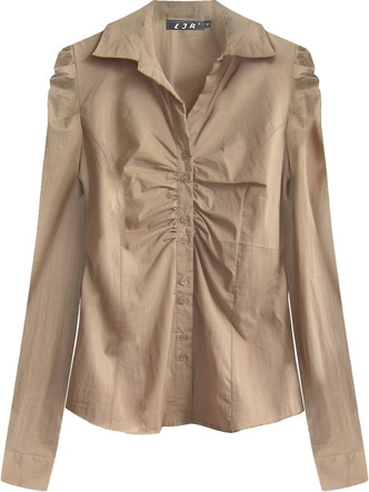 BAWEŁNIANA KOSZULA BEŻOWA (1626)