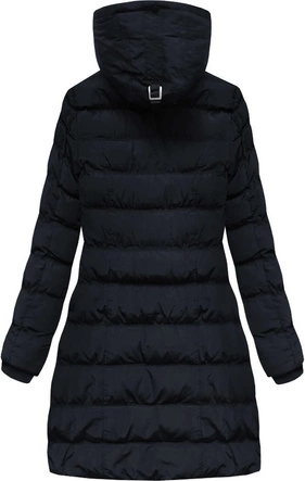 PIKOWANA KURTKA Z KAPTUREM GRANATOWA (A913)