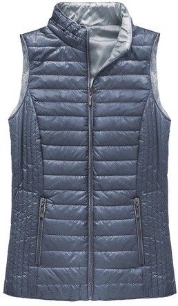 PIKOWANY BEZRĘKAWNIK Z KAPTUREM NIEBIESKI (B1067-30)