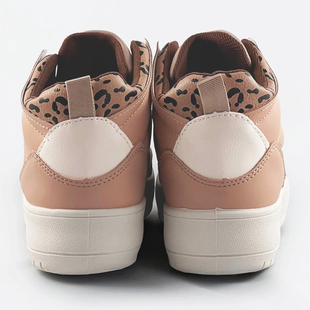 Damskie sneakersy za kostkę beżowe (wh2122)