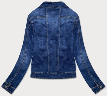 DAMSKA KURTKA JEANSOWA ZE STÓJKĄ GRANATOWA (GD6350)