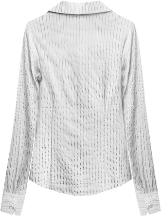 ELEGANCKA KOSZULA W PASKI BIAŁA (1086)