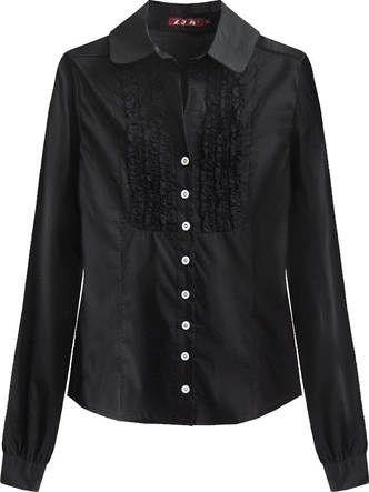 KOSZULA Z MARSZCZENIAMI CZARNA (1147)