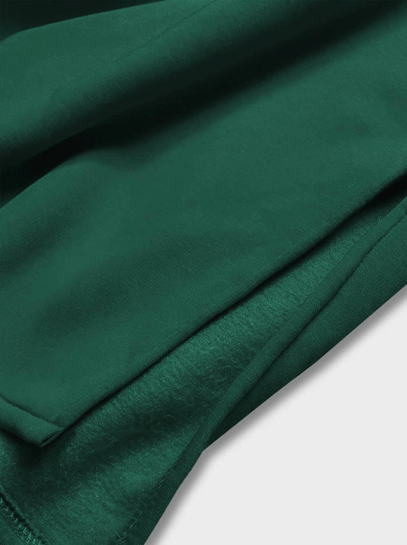 DŁUGA GRUBA SUKIENKA DRESOWA ZIELONA (744ART)