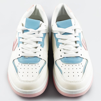 Buty sportowe damskie biało-niebieskie (ad-555)
