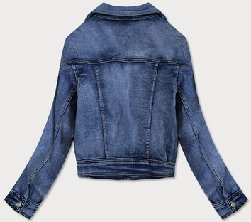 JEANSOWA DAMSKA KURTKA OVERSIZE GRANATOWA (5678K)